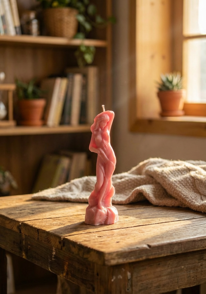 【粉晶・阿佛洛狄忒】柔愛療癒蠟燭 Aphrodite: Goddess of Gentle Love & Healing Ritual Candle