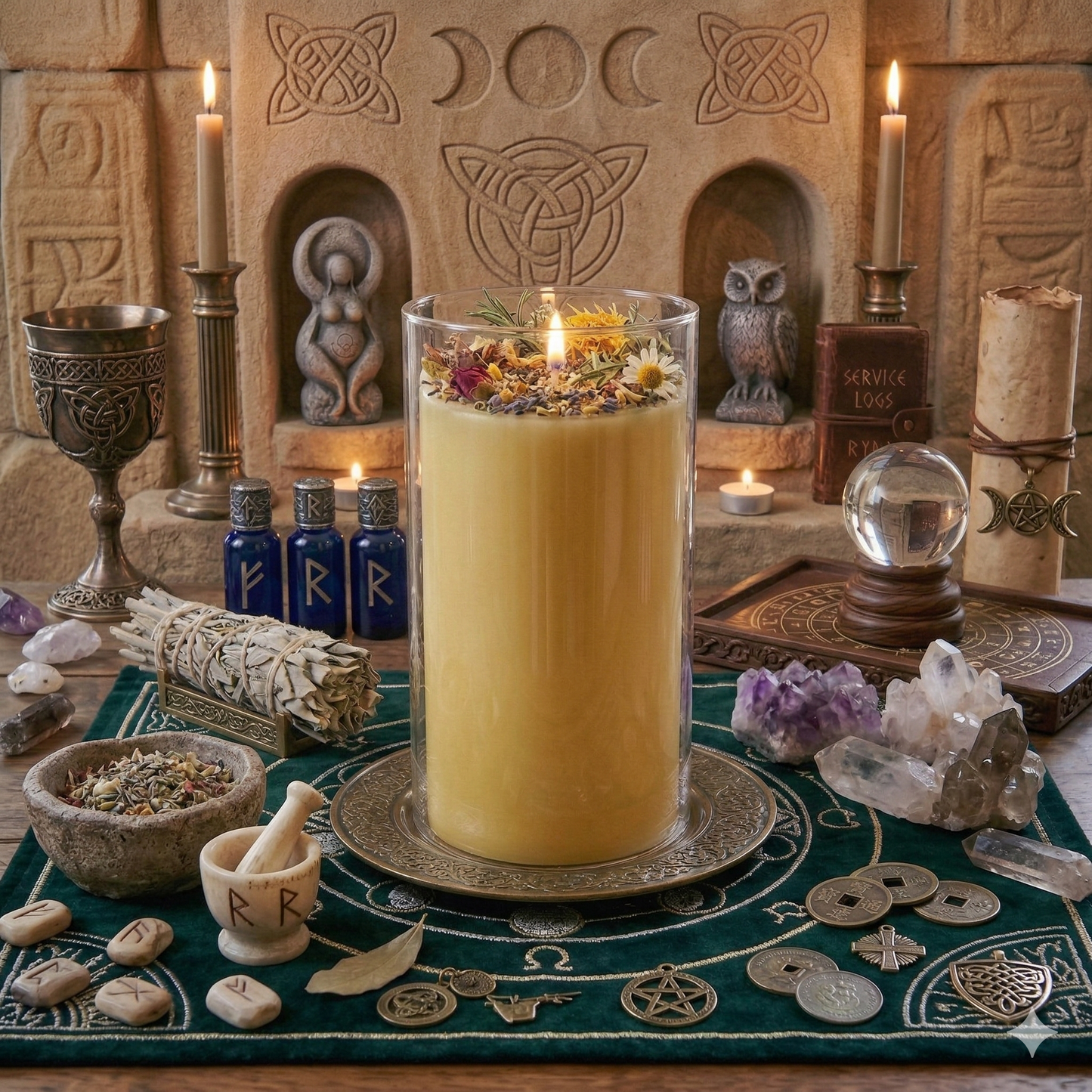 七日玻璃魔法蠟燭代燒服務(容器蠟燭)