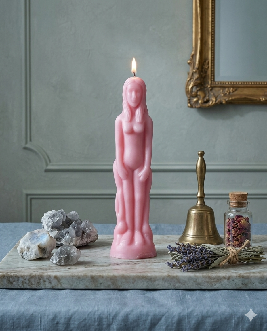 Female Figure Candle(Pink) 粉色女神自我療癒與良緣魔法蠟燭