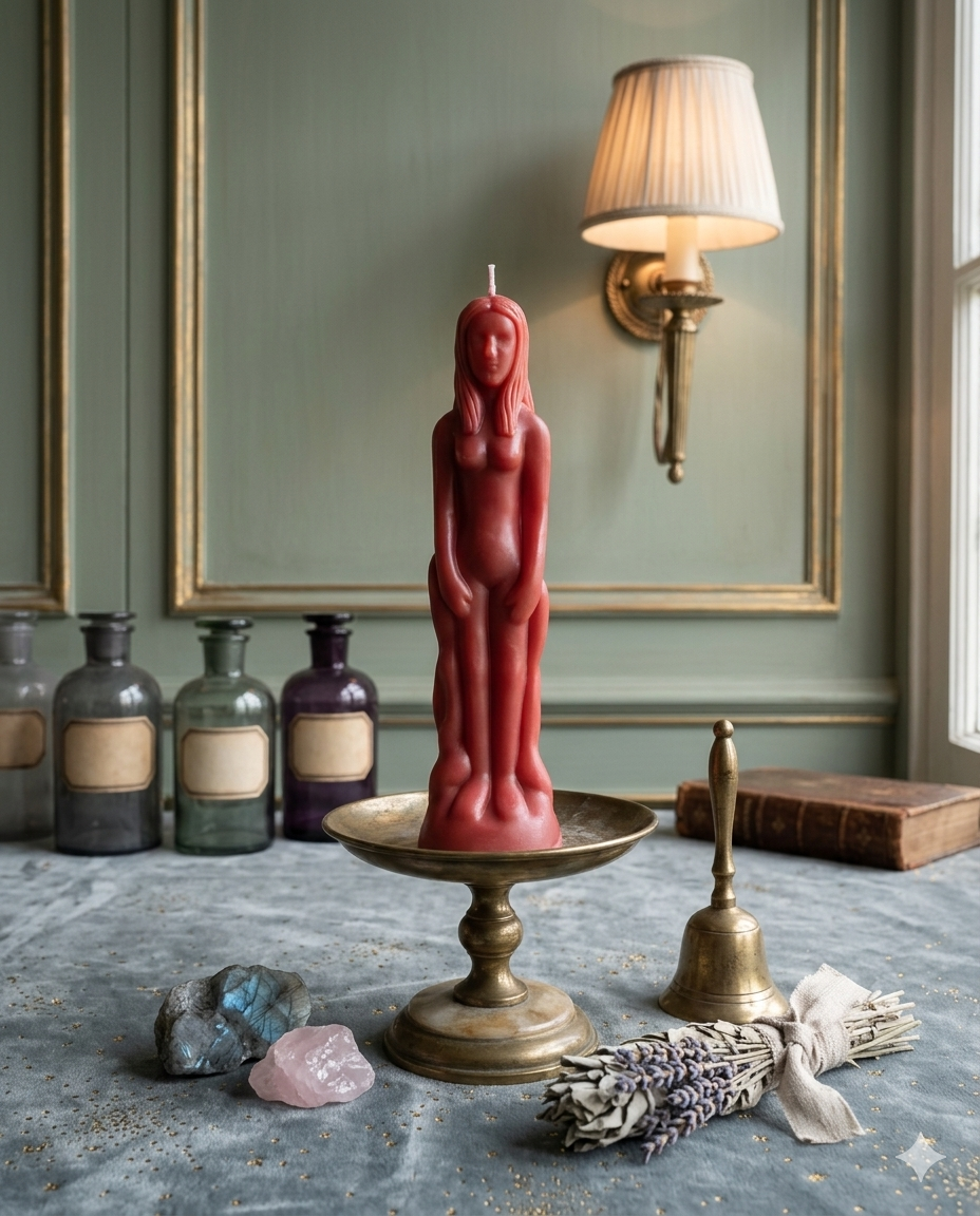 Female Figure Candle(Red) 紅色女性力量與激情顯化魔法蠟燭