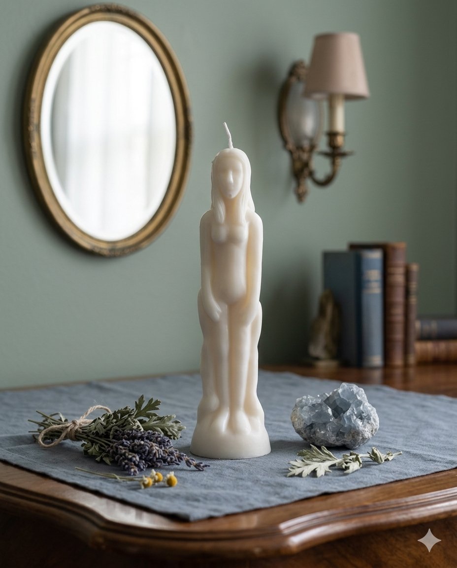 Female Figure Candle(White) 白色女神原型通用顯化魔法蠟燭