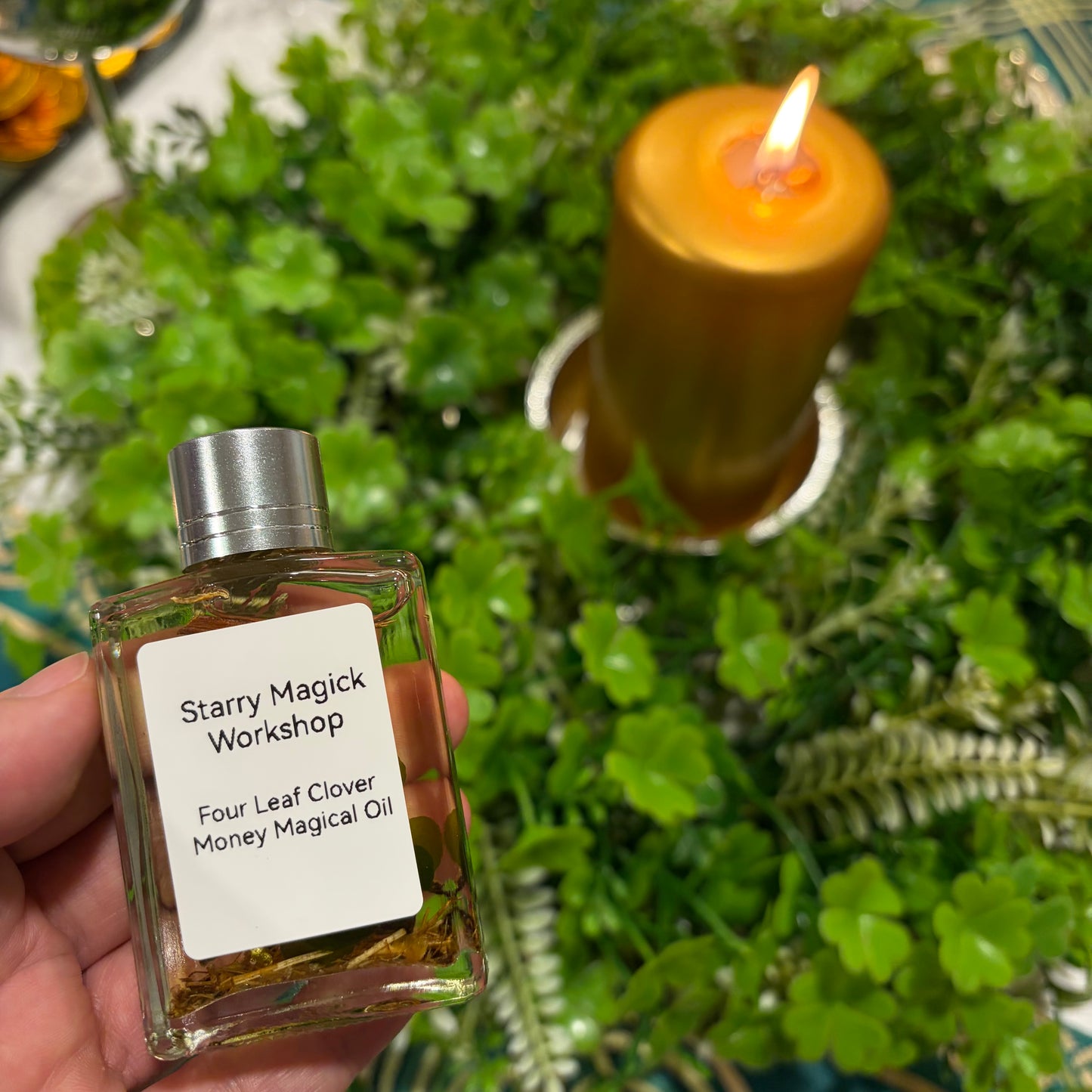 四葉草招財魔法油 Four Leaf Clover Money Magical Oil 【🍀 2026 聖帕特里克節・幸運儀式 ✨】
