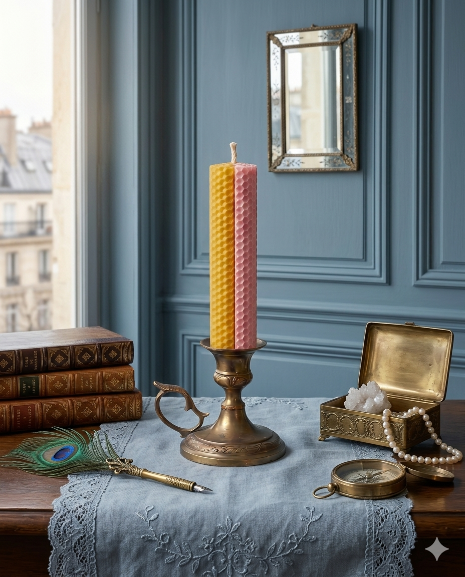 Good Luck At Work Beeswax Rolled Candle 工作幸運蜂蠟捲蠟燭