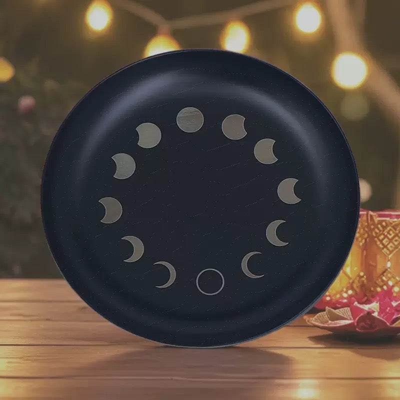 Lunar Cycle Moon Phases Metal Altar Dish (10cm) 月相週期・金屬祭壇碟
