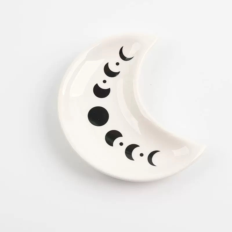 Pure Moonlight Moon Phase Altar Dish 月光白月相祭壇碟