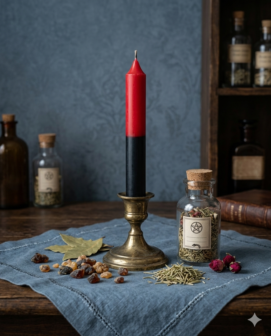 Reversible Taper Candle(Red) 紅黑雙效破局逆轉魔法蠟燭