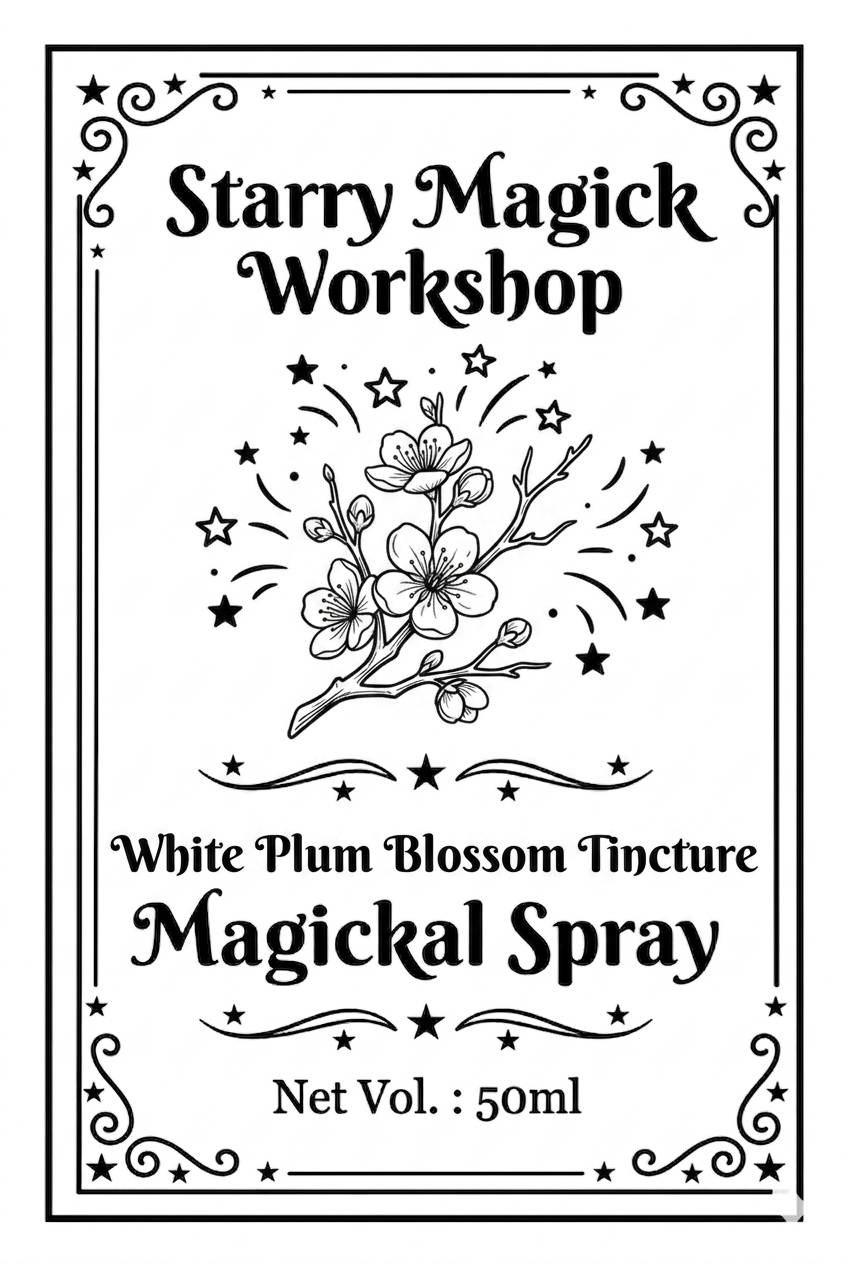 白梅花酊劑魔法噴霧 White Plum Blossom Tincture Magickal Spray