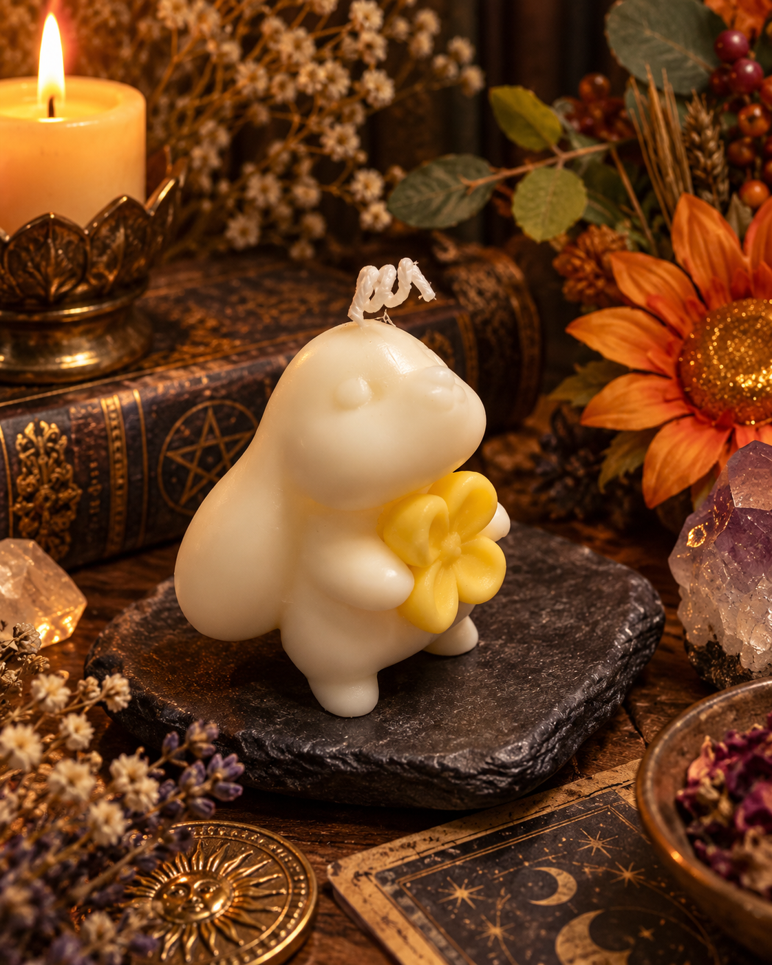 Osmanthus Moon Rabbit Good Fortune & Achievement Candle 桂花月兔吉祥與成就魔法蠟燭