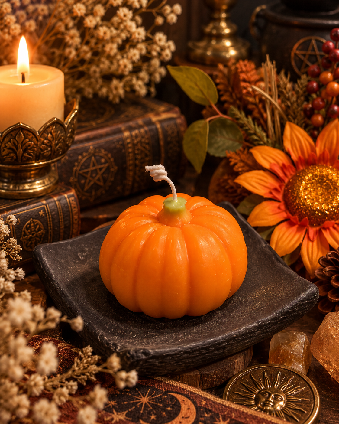 Pumpkin Harvest Peace & Abundance Candle 南瓜秋收安寧與豐盛魔法蠟燭