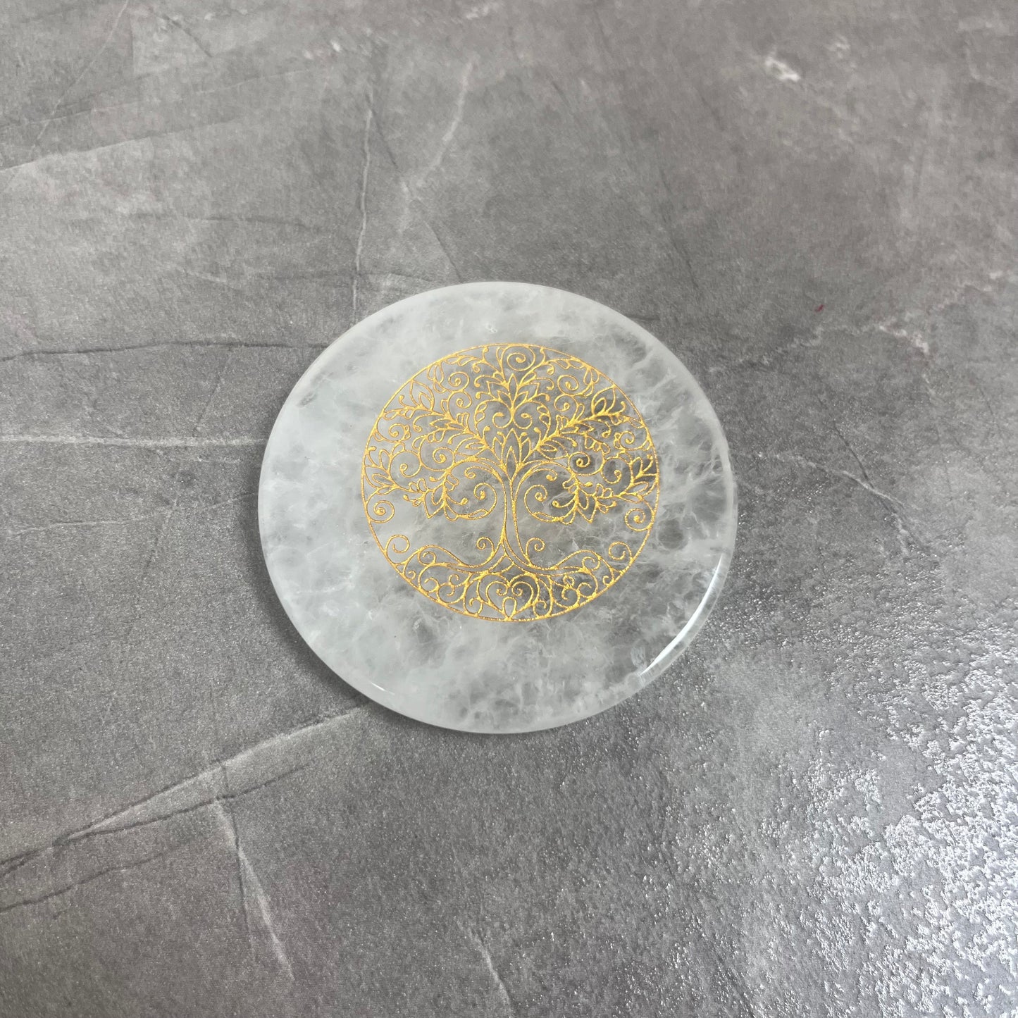 白水晶 生命之樹 雕刻件