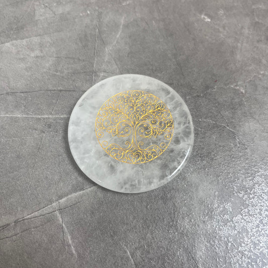 白水晶 生命之樹 雕刻件