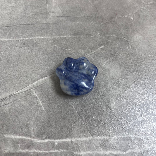 藍紋石 貓肉球雕刻件