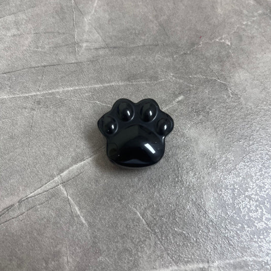 黑曜石 貓肉球雕刻件
