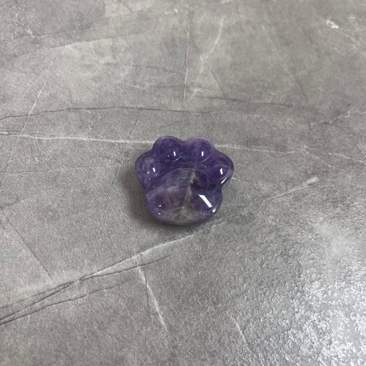 紫水晶 貓肉球雕刻件