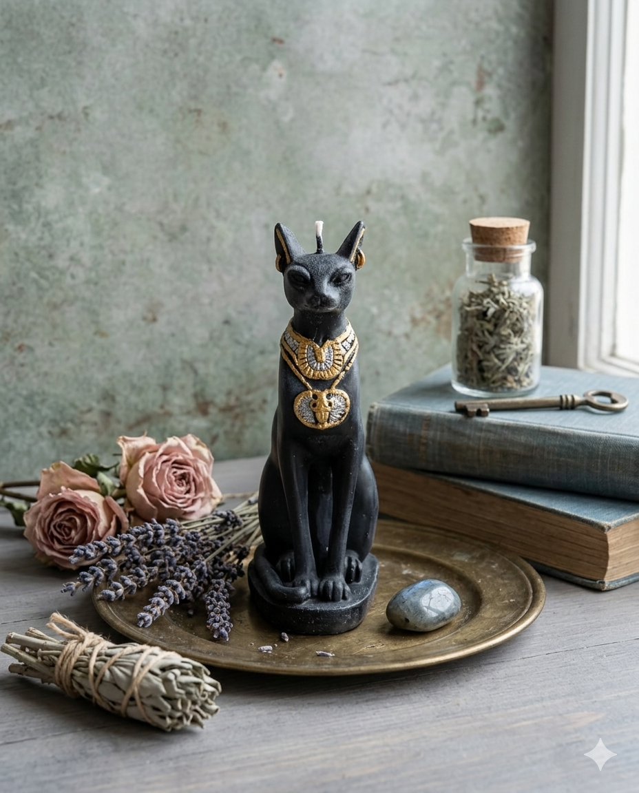 Bastet Goddess Candle 芭絲特（Bastet）黑貓守護神魔法蠟燭