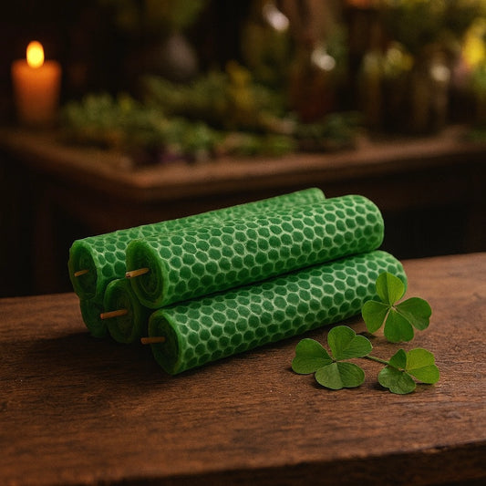 Four-leaf Clover Beeswax rolled candle 四葉草手捲蜂蠟紙蠟燭