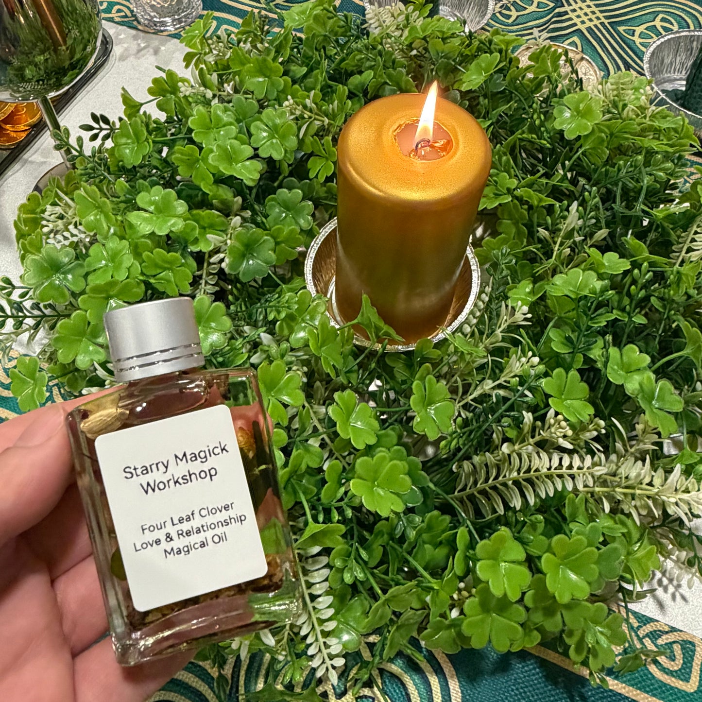四葉草愛情人緣魔法油 Four Leaf Clover Love & Relationship Magical Oil 【🍀 2026 聖帕特里克節・幸運儀式 ✨】
