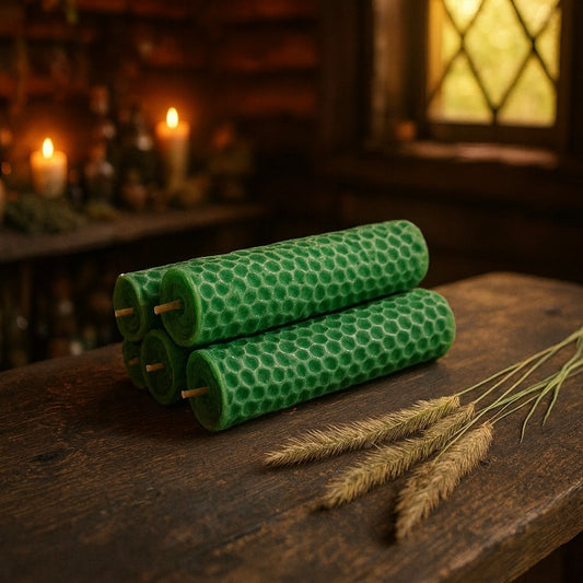 Foxtail Grass Beeswax rolled candle 狗尾巴草手捲蜂蠟紙蠟燭