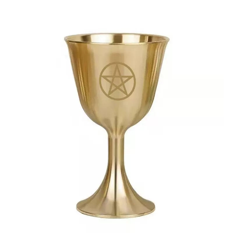 Gold Pentacle Altar Chalice 金色五芒星祭壇聖杯