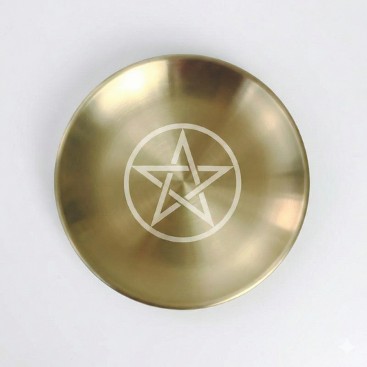 Golden Pentacle Plate 黃金五芒星儀式盤（小）