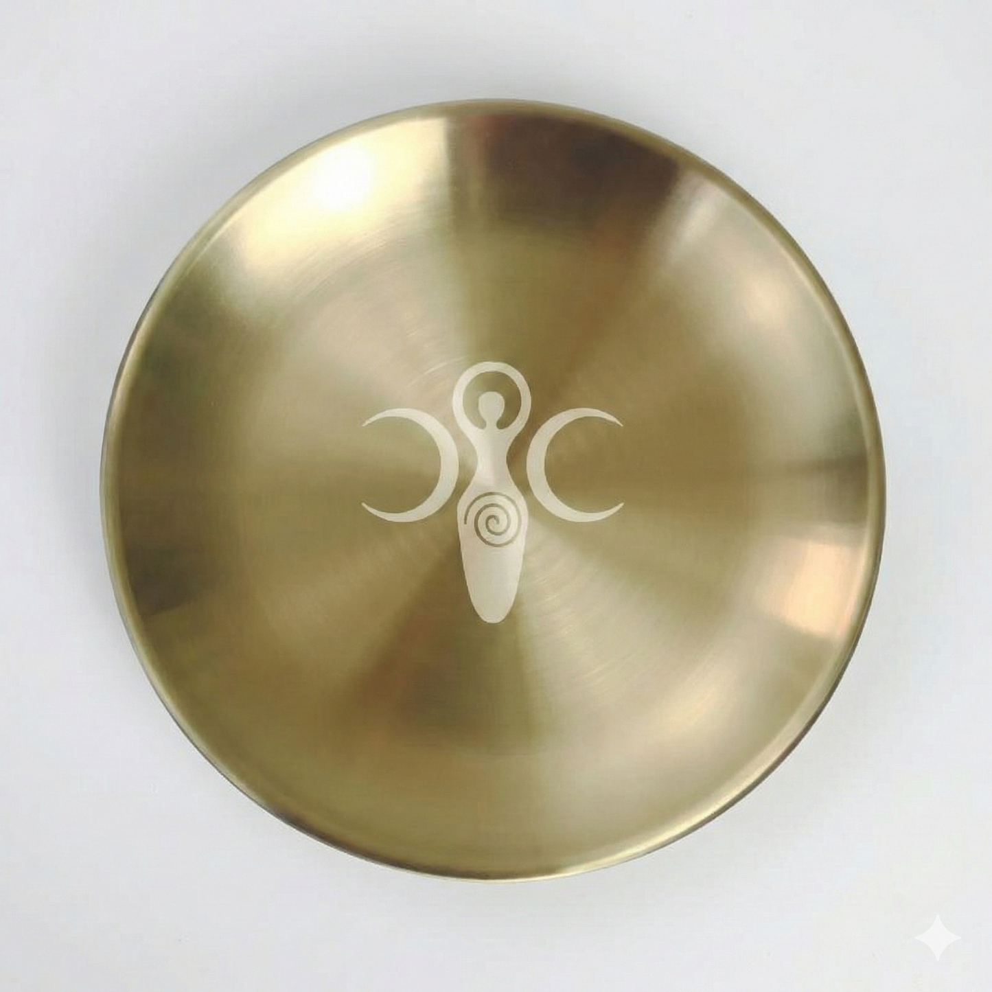 Golden Spiral Goddess Triple Moon Dish 黃金螺旋女神三相月祭壇碟（小）