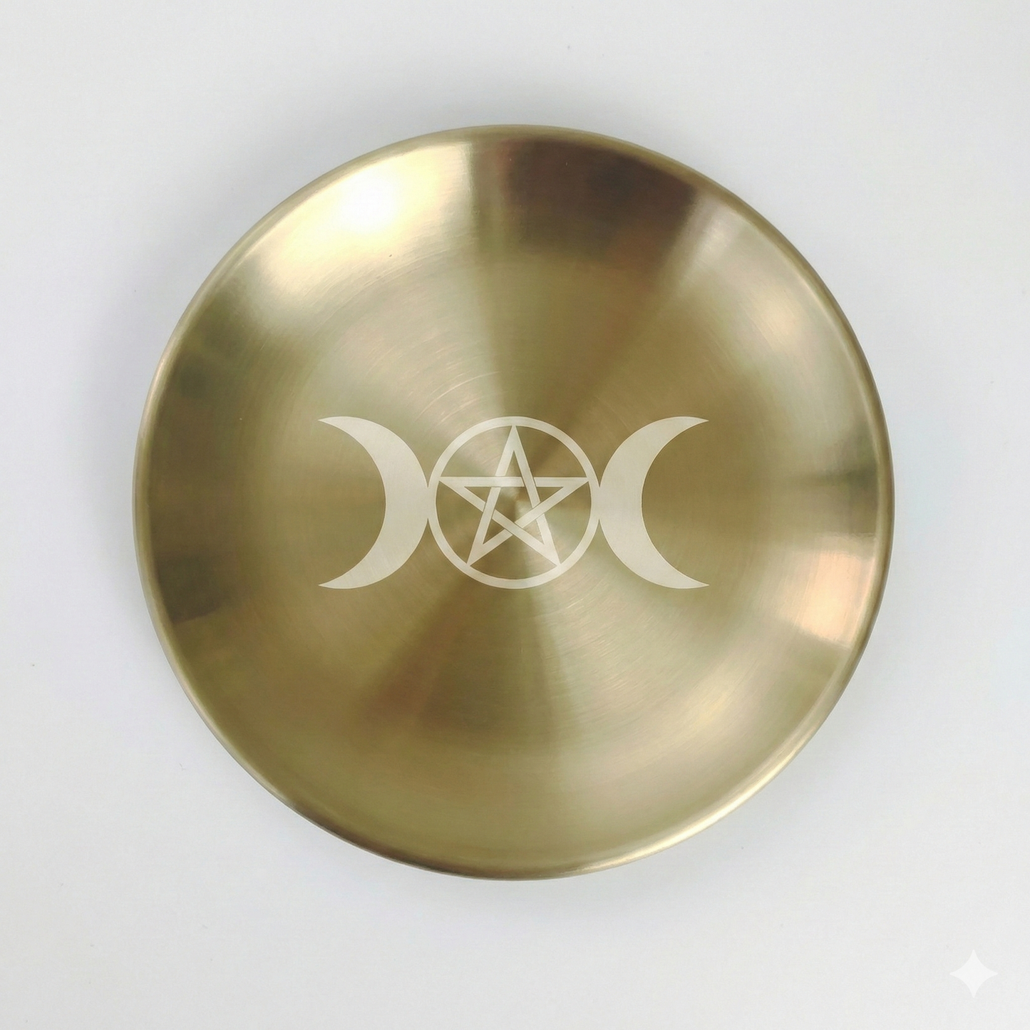 Golden Triple Moon Altar Dish 黃金三相女神祭壇碟（小）