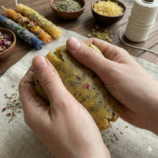 【塑形魔法】揉入藥草的祝禱：手捏許願蠟燭工作坊（4月14日）