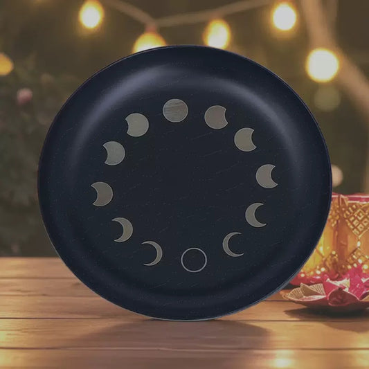 Lunar Cycle Moon Phases Metal Altar Dish (10cm) 月相週期・金屬祭壇碟