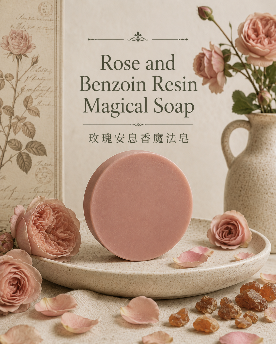 Rose and Benzoin Resin Magical Soap 玫瑰安息香魔法皂