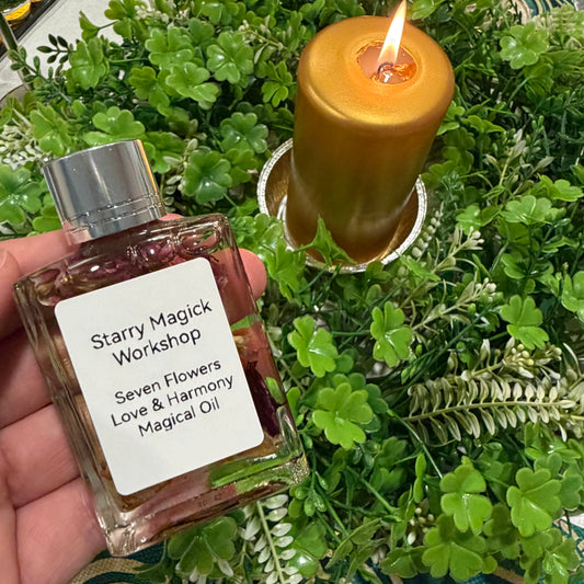 七色花人緣姻緣魔法油 Seven Flowers Love & Harmony Magical Oil 【🍀 2026 聖帕特里克節・幸運儀式 ✨】