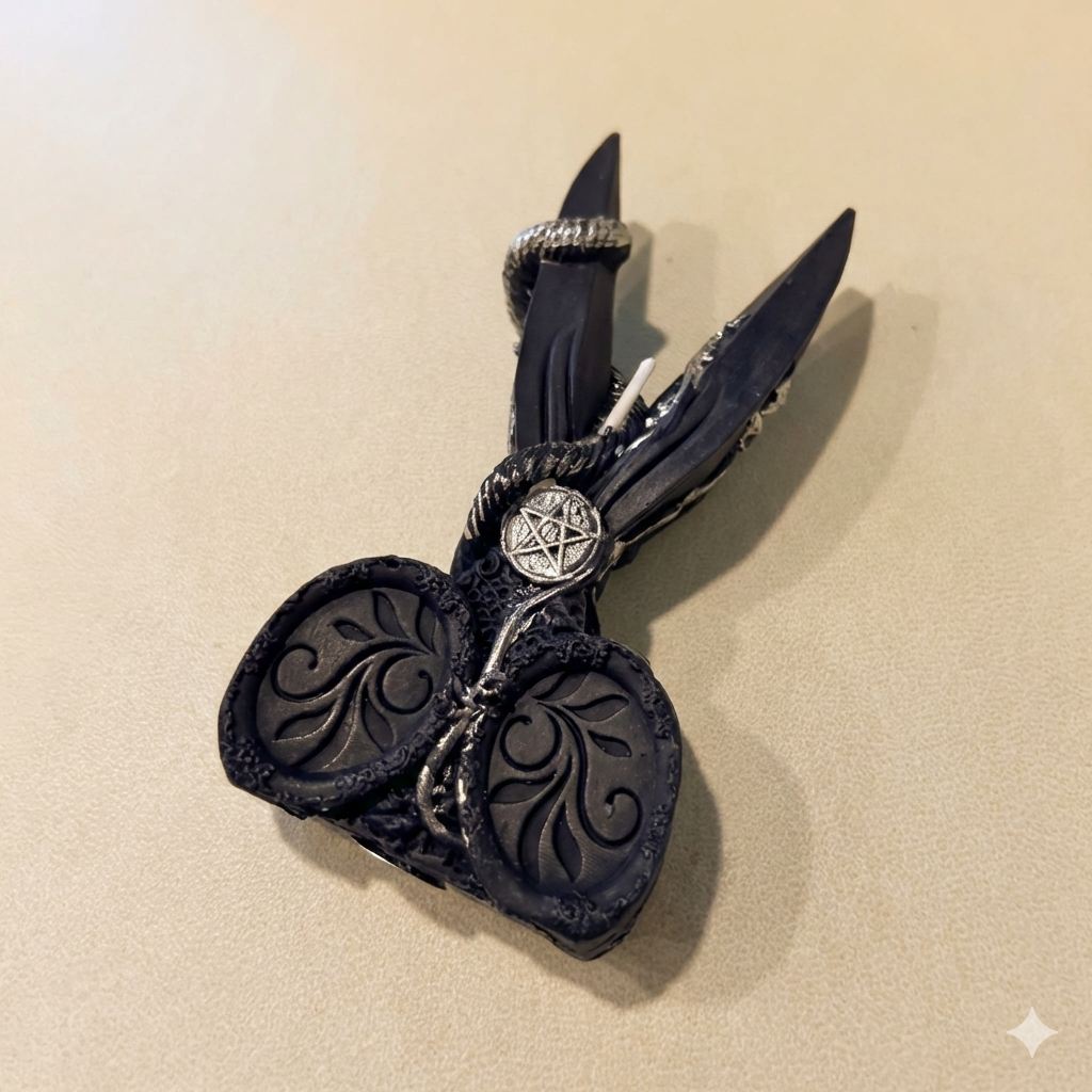 【漆黑・解縛之剪】能量切斷蠟燭 The Black Scissors Cord Cutting & Release Ritual Candle