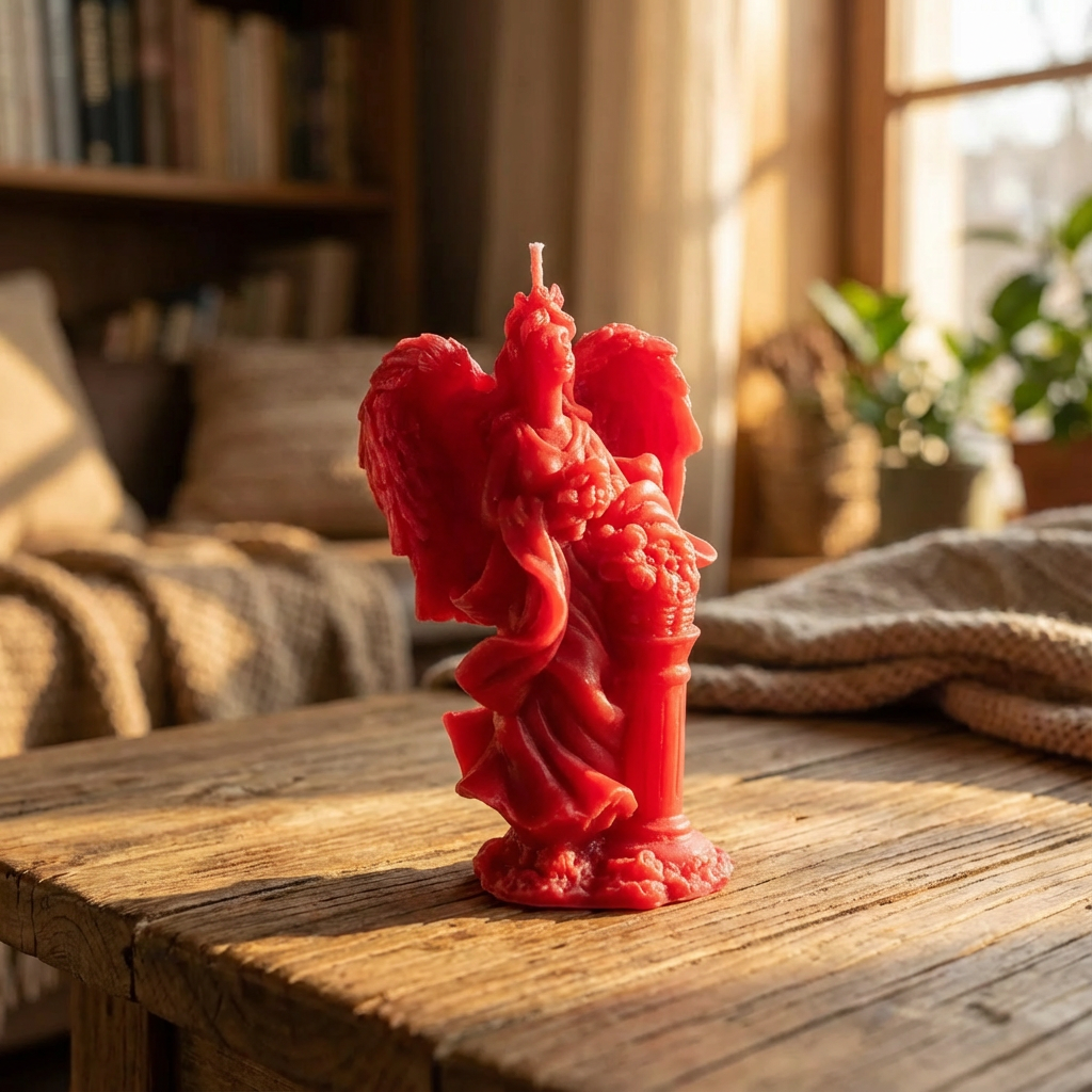 【緋紅·熾愛天使】守護蠟燭 The Crimson Angel Candle: Guardian of Passion & Courage