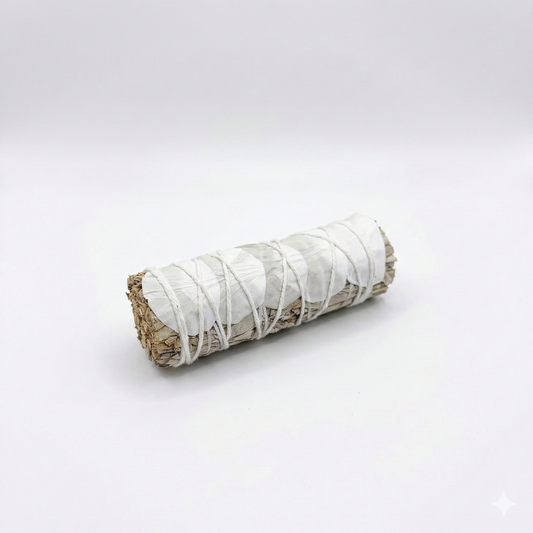 White Sage and White Rose Magickal Smudge Wand 白鼠尾草及白玫瑰魔法煙薰棒