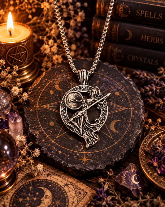 Silver Athena Goddess Alloy Amulet Necklace 銀色雅典娜女神合金護身符項鍊